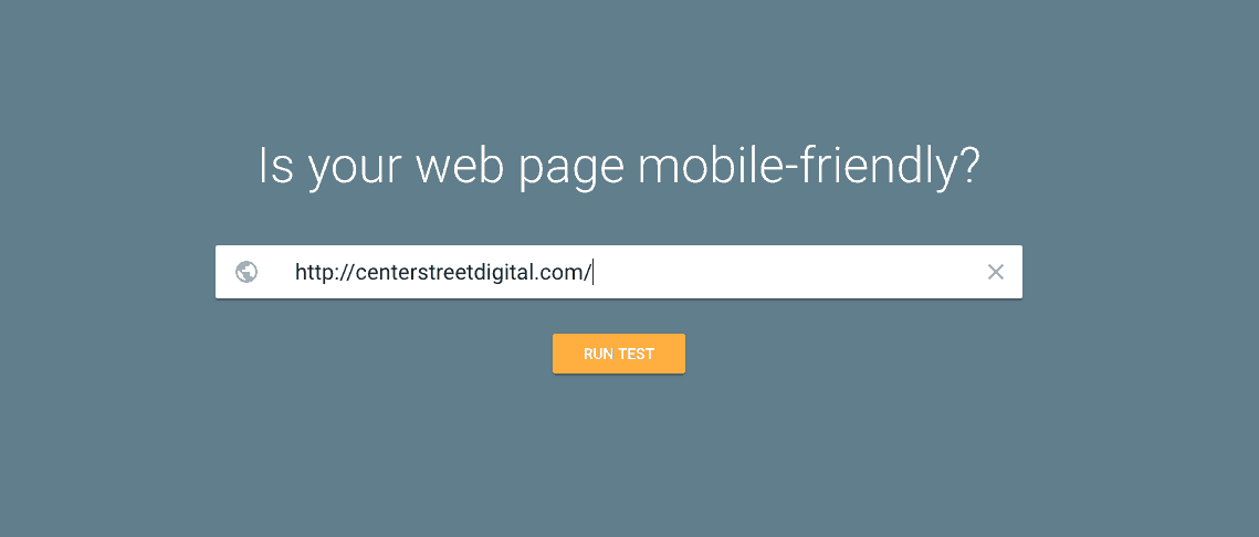 Google mobile friendly test